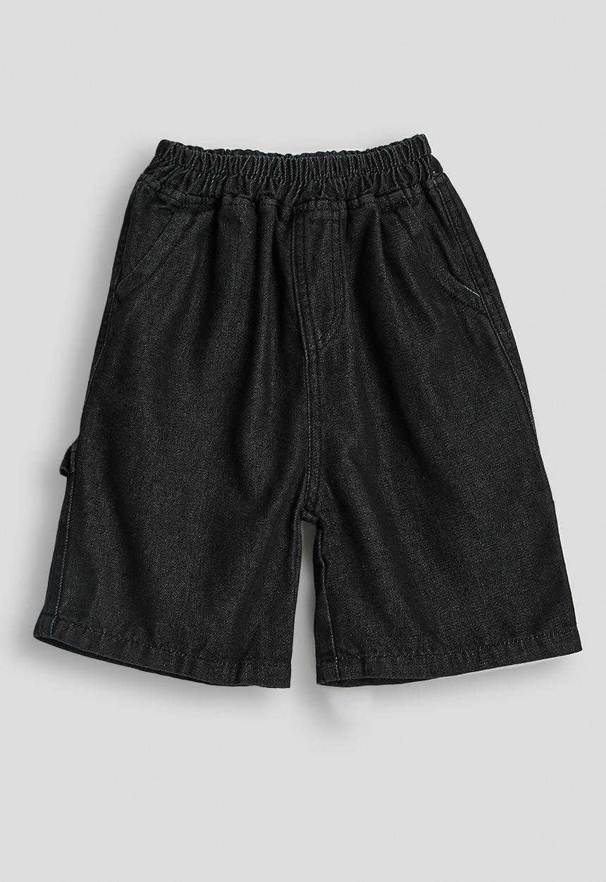 Pop Candy - Denim carpenter shorts - black