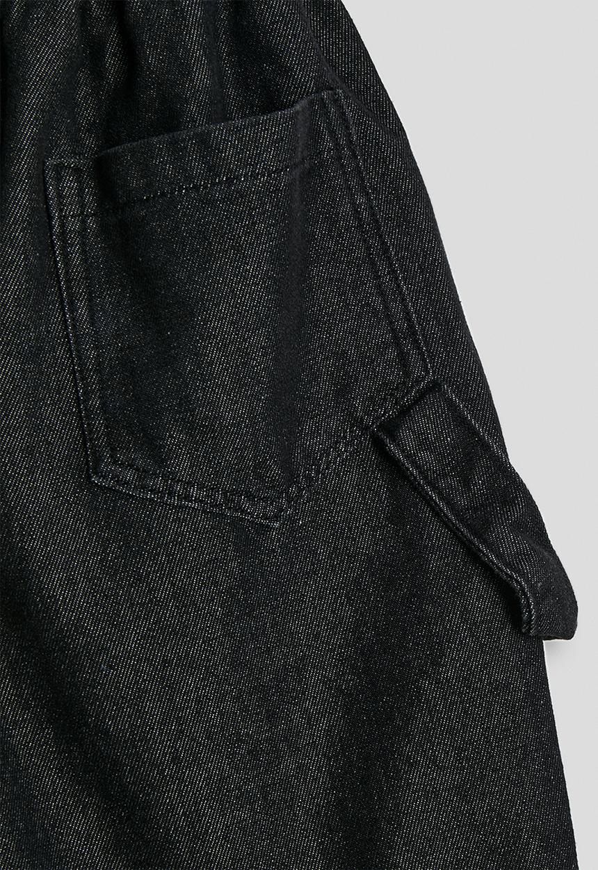 Pop Candy - Denim carpenter shorts - black