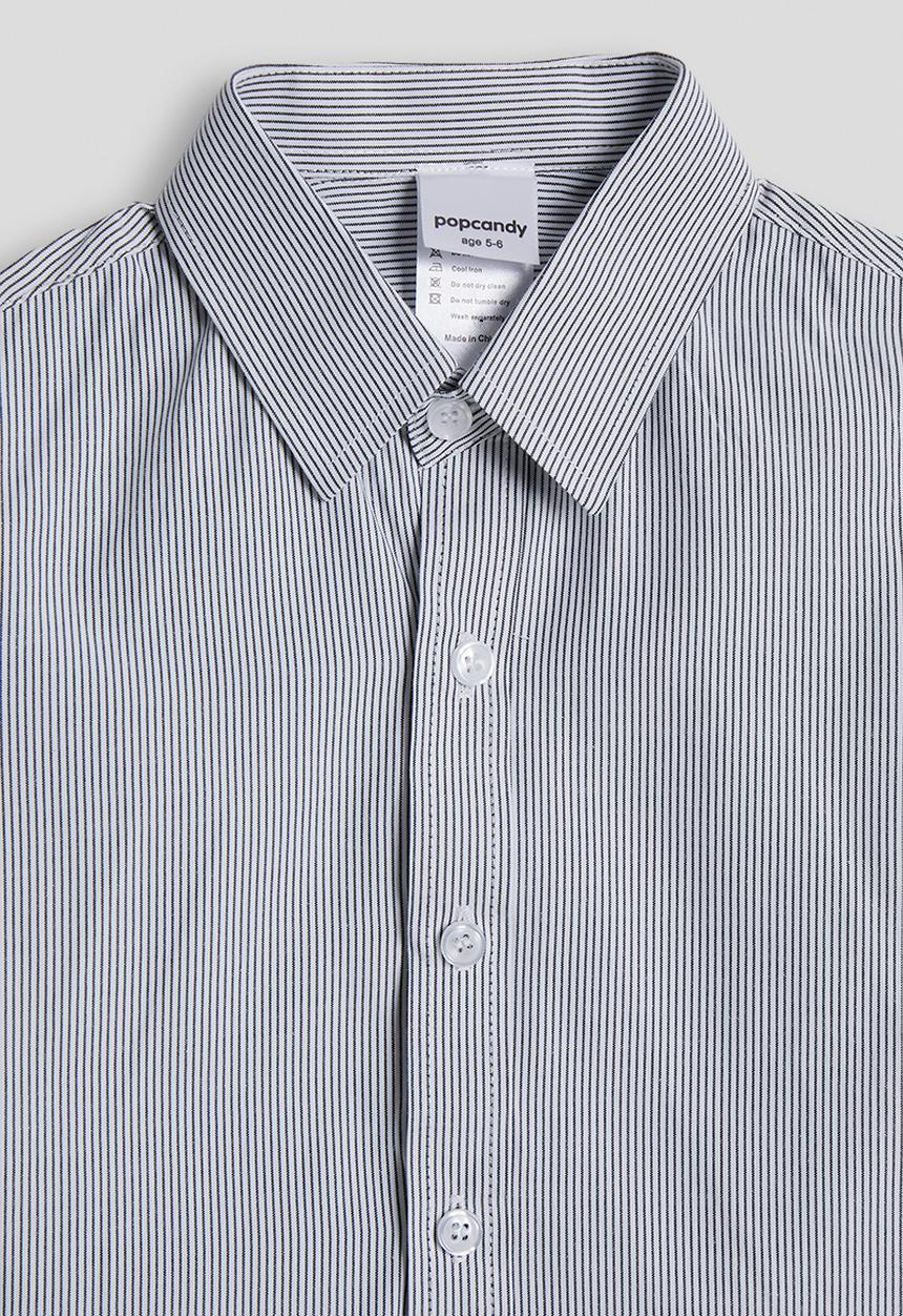 Pop Candy - Pin striped shirt - black