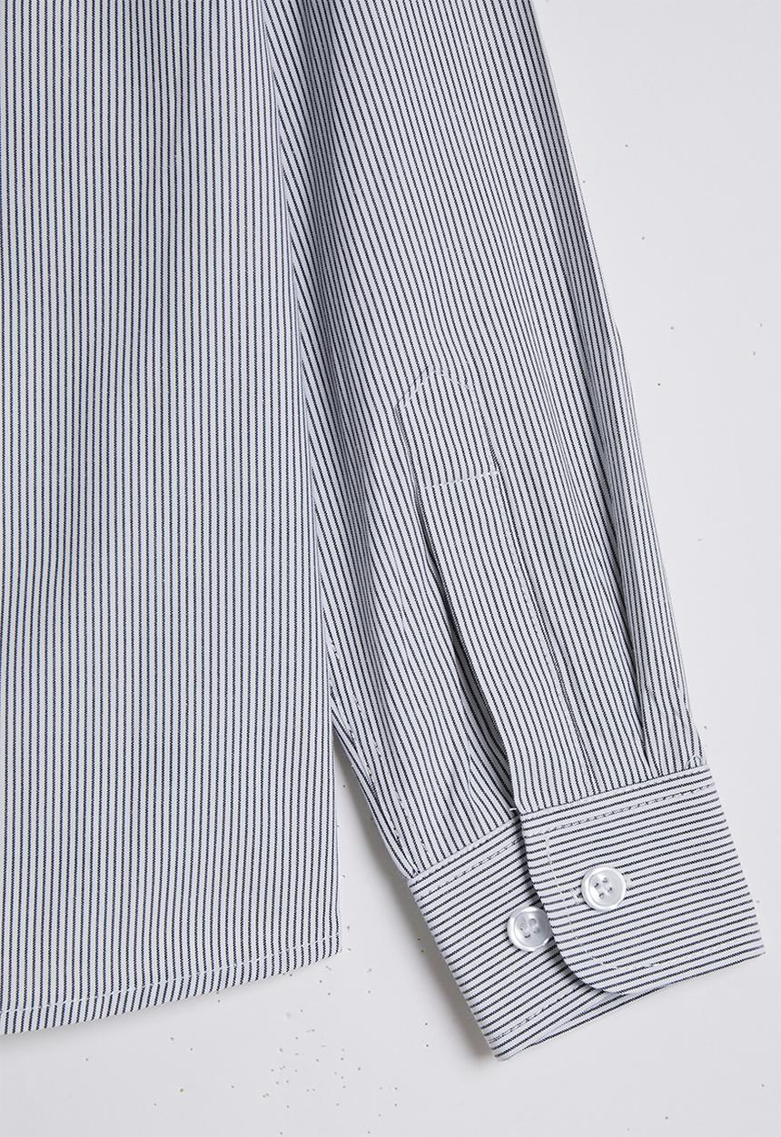 Pop Candy - Pin striped shirt - black