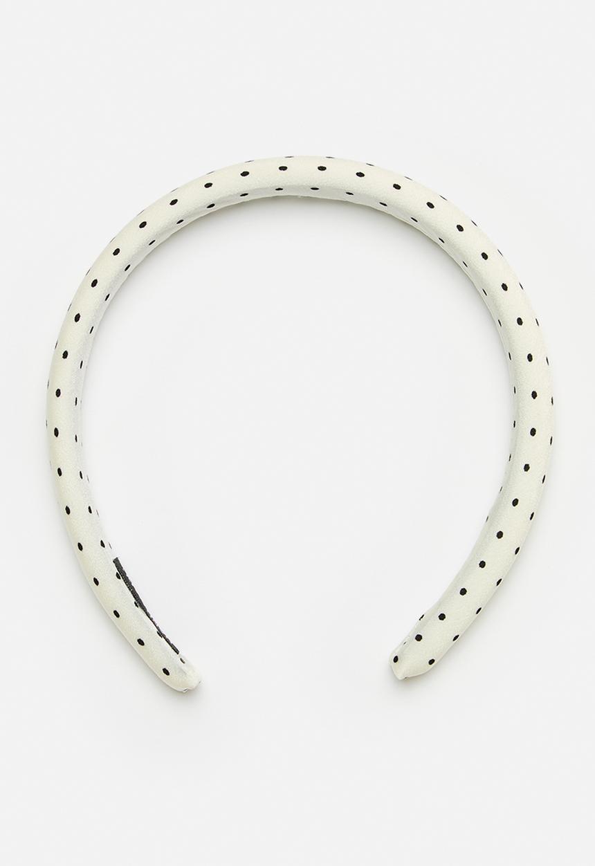 Pop Candy - Polka dot hair band - cream