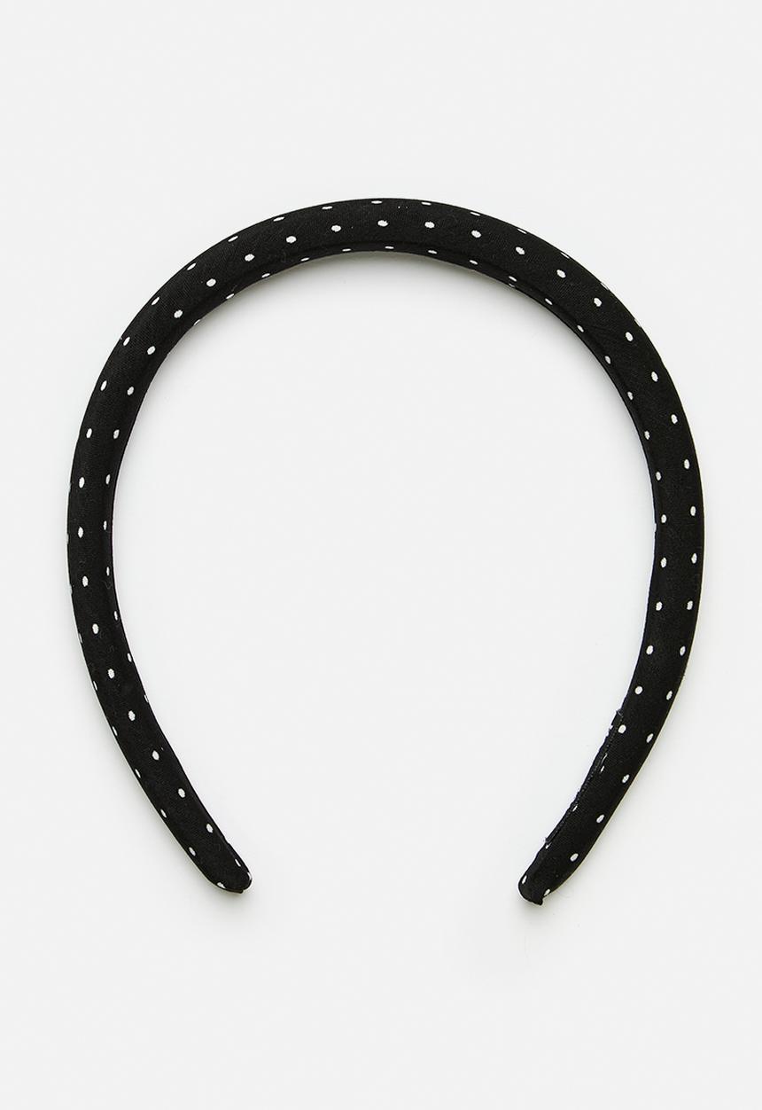 Pop Candy - Polka dot hair band - black