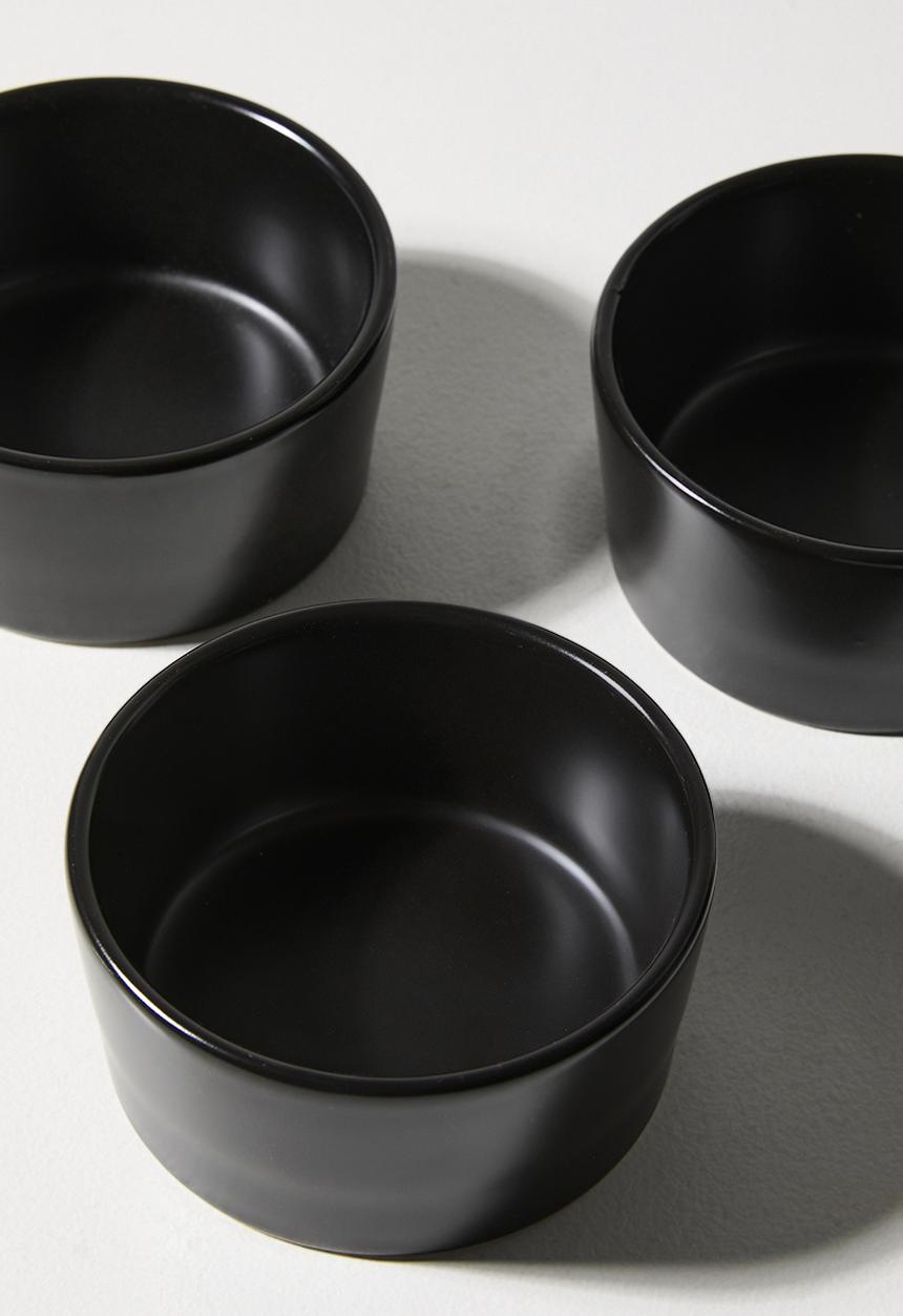 Excellent Houseware - Trio snack bowls set of 3 - Black