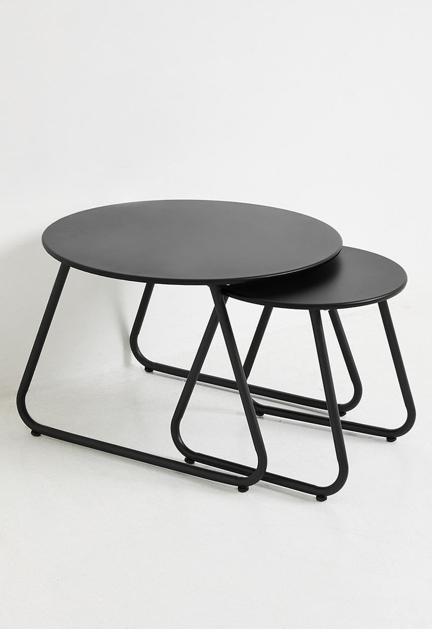 H&S - Side table set - 2 piece - Black