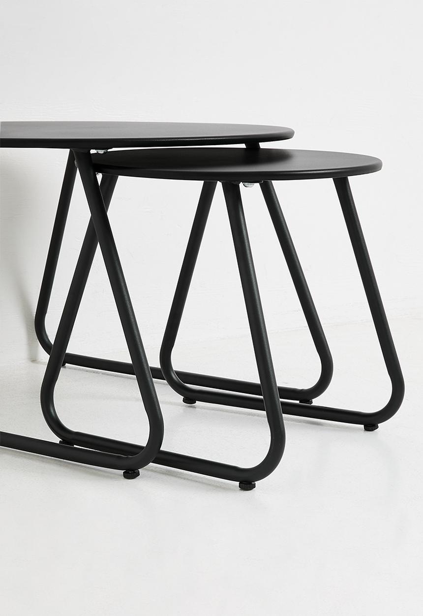 H&S - Side table set - 2 piece - Black