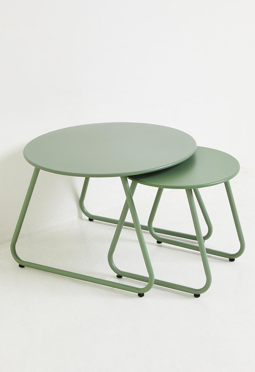 H&S - Side table set of 2 - Green