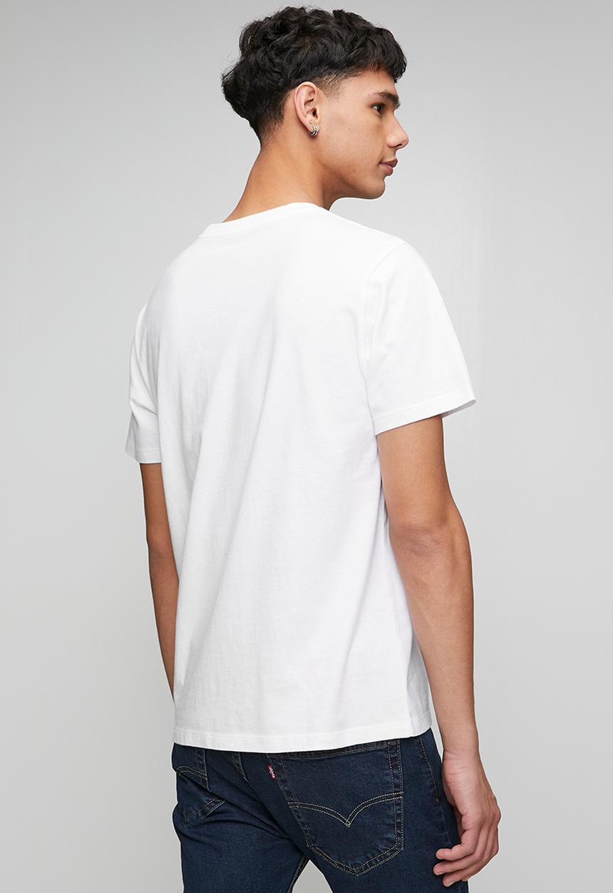 Levi’s® - GRAPHIC CREWNECK TEE ZA - BLURRED BW WHITE PLUS