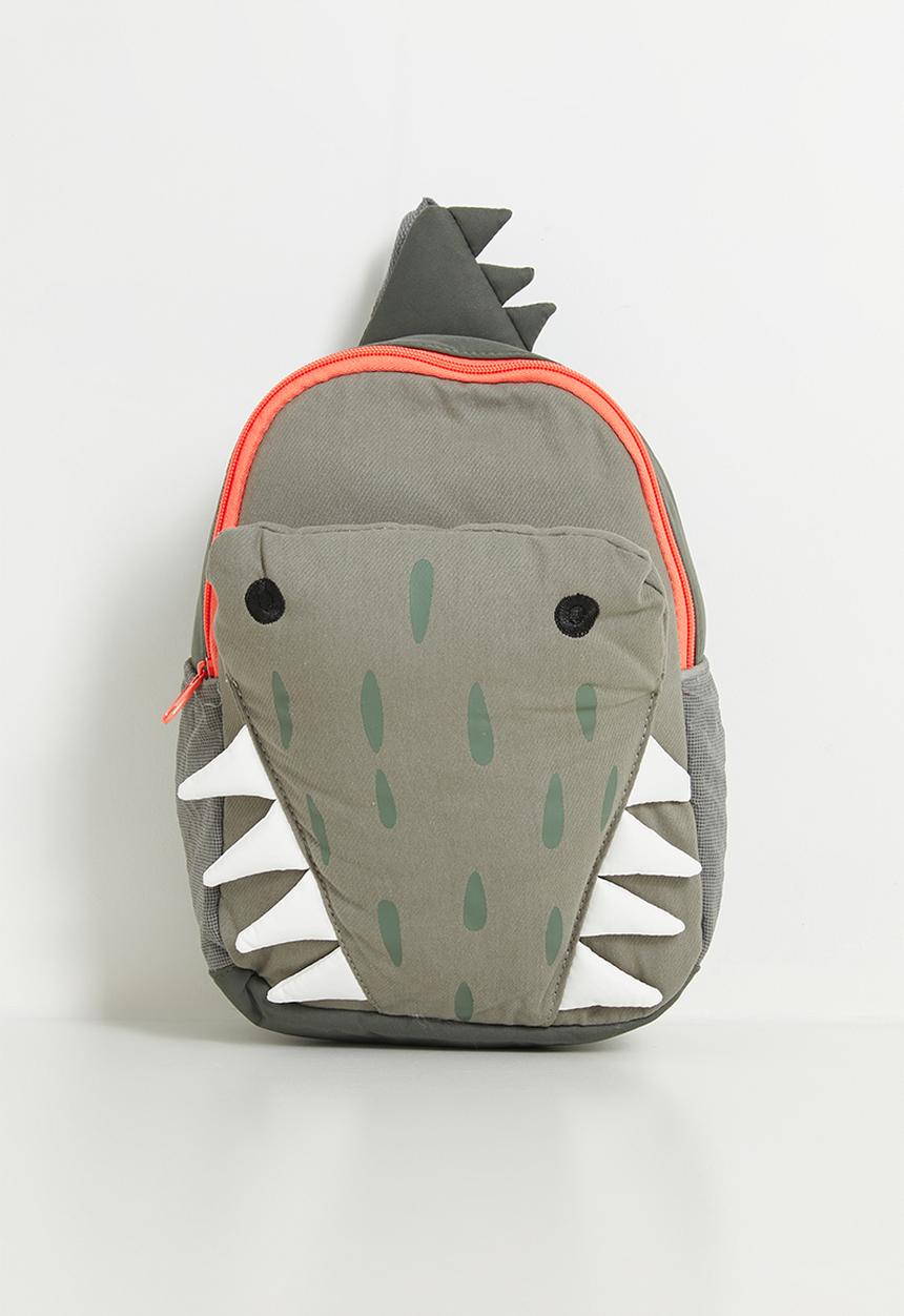 Pop Candy - 3D crocodile padded backpack - moss green
