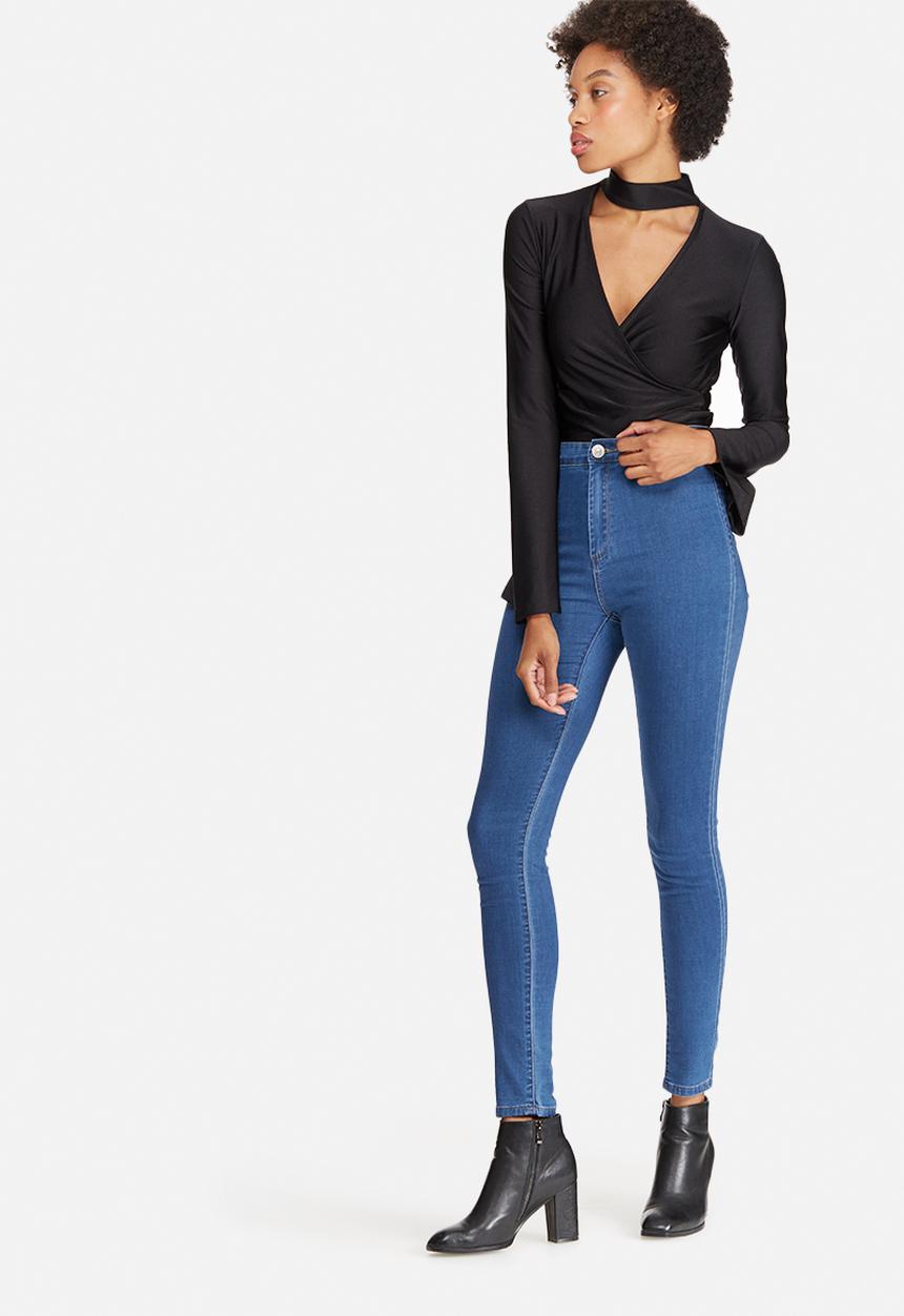 dailyfriday - Slinky wrap front knit bodysuit