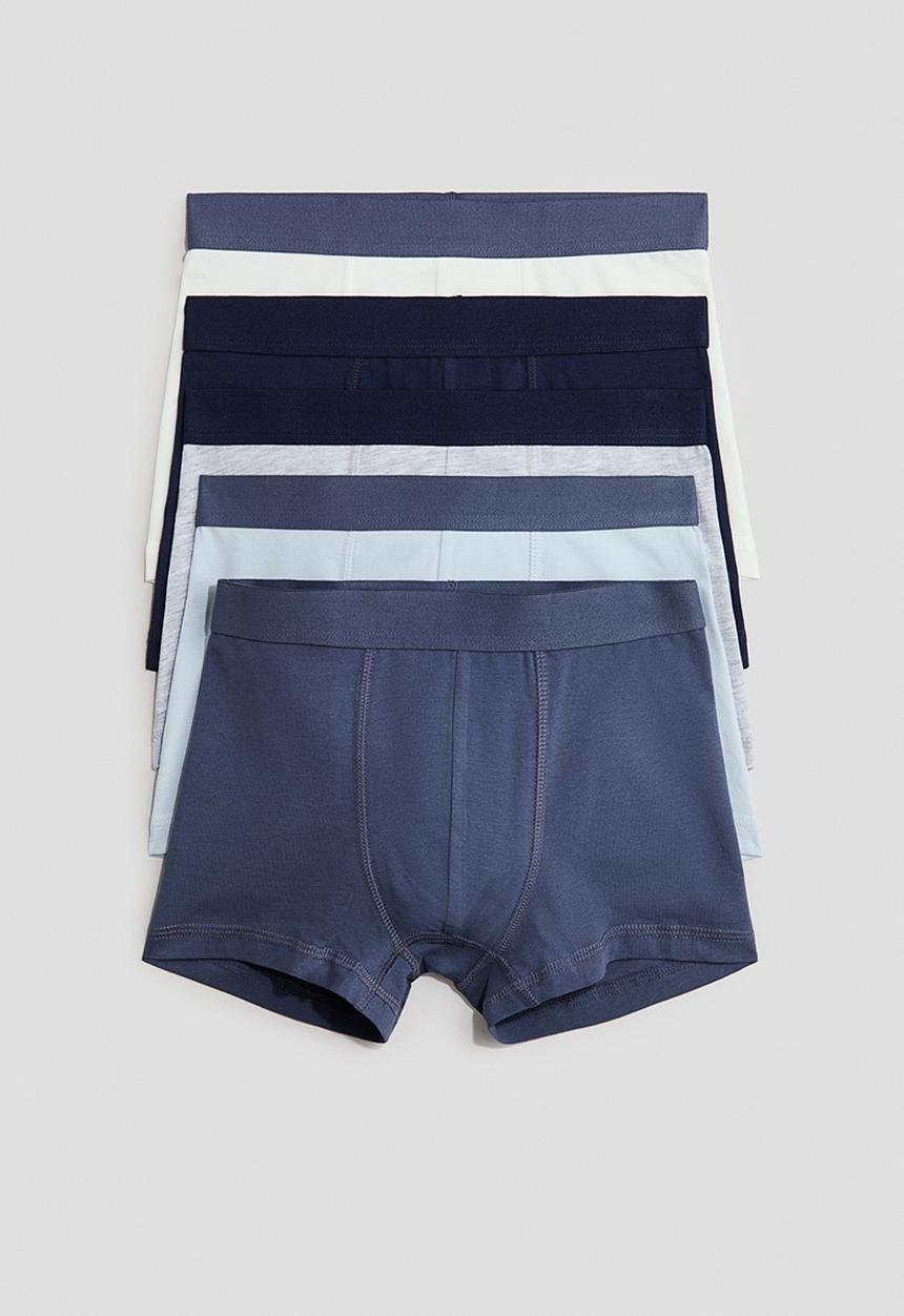 H&M - 5-pack trunks - dusty blue/light blue
