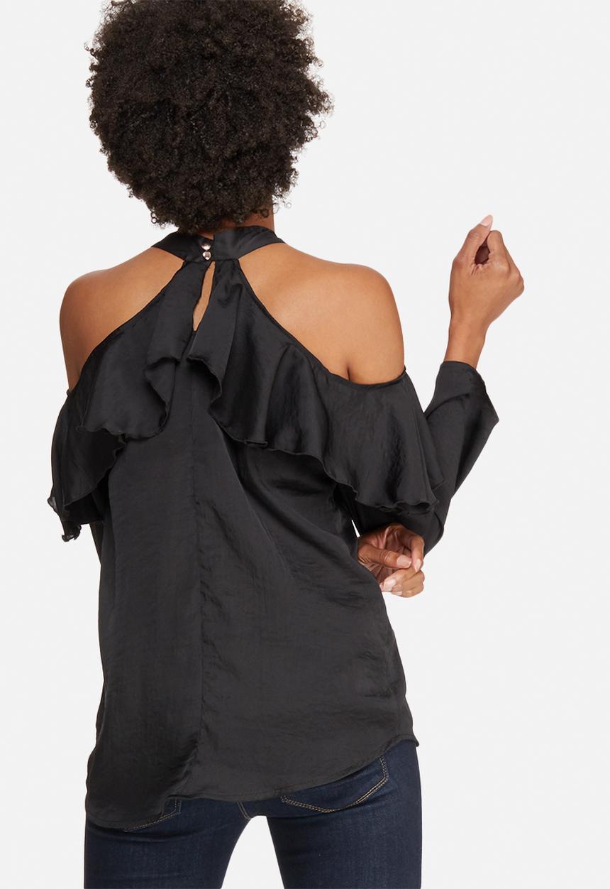 dailyfriday - Cold shoulder frill blouse