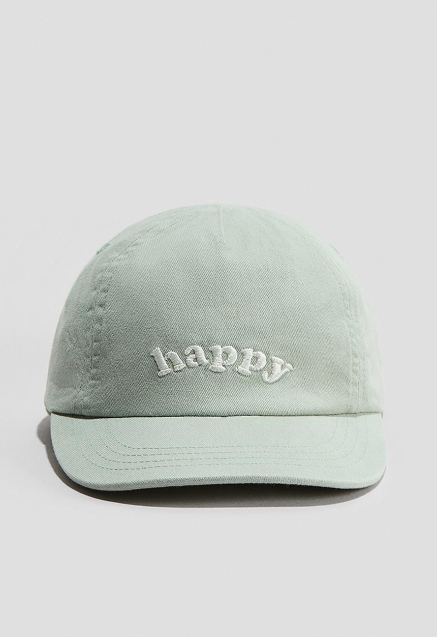H&M - Cotton cap - light green/happy