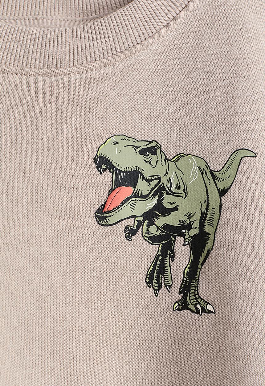 H&M - Printed sweatshirt - beige/jurassic world