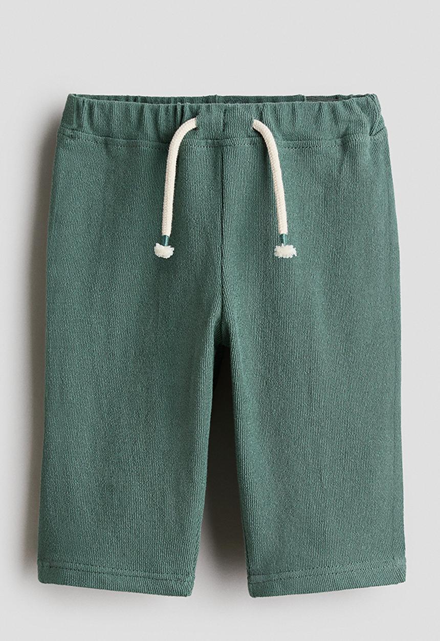 H&M - Textured jersey trousers - green