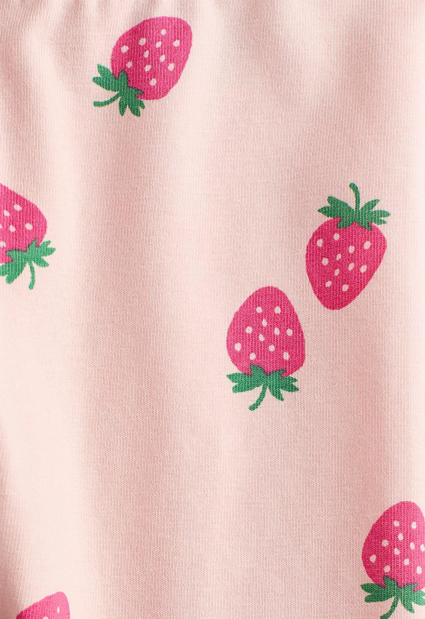 H&M - Printed cotton leggings - pink/strawberries