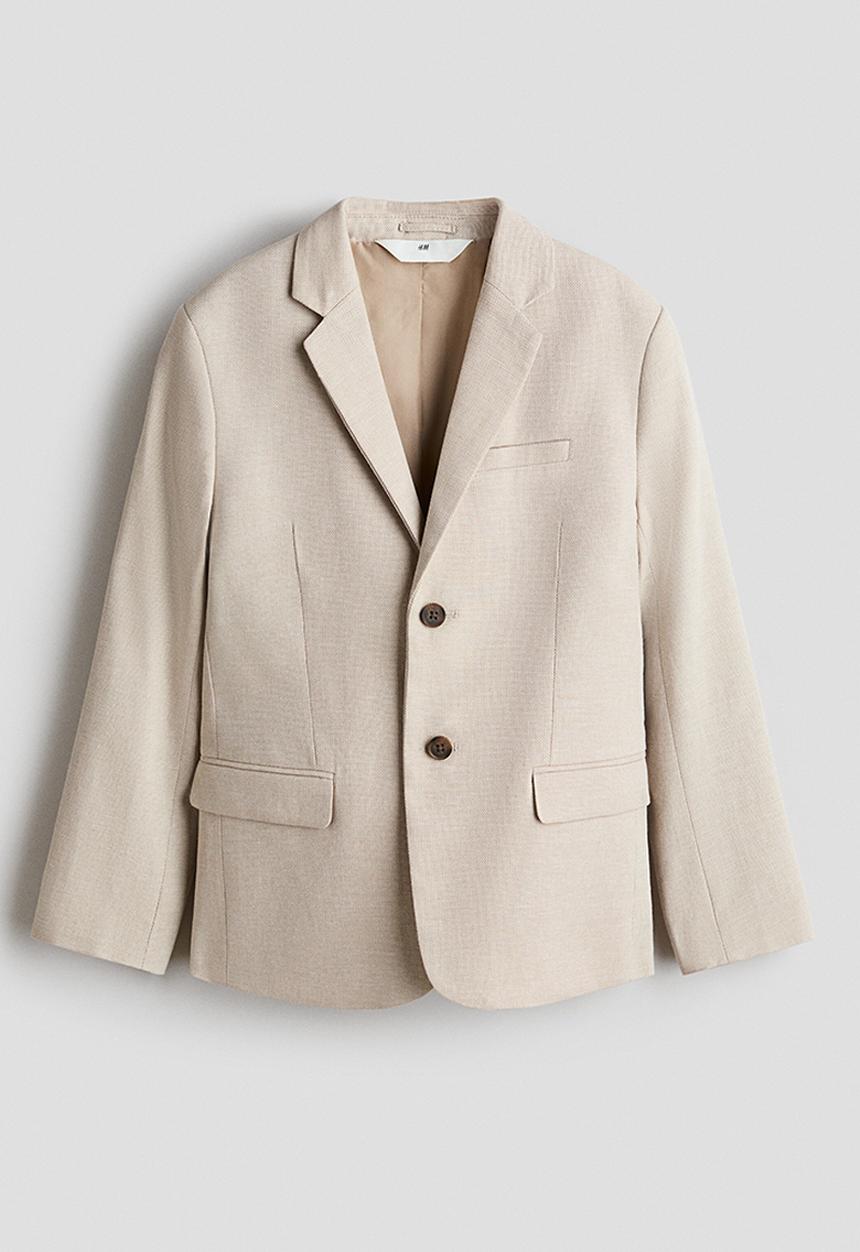 H&M - Linen-blend jacket - light beige