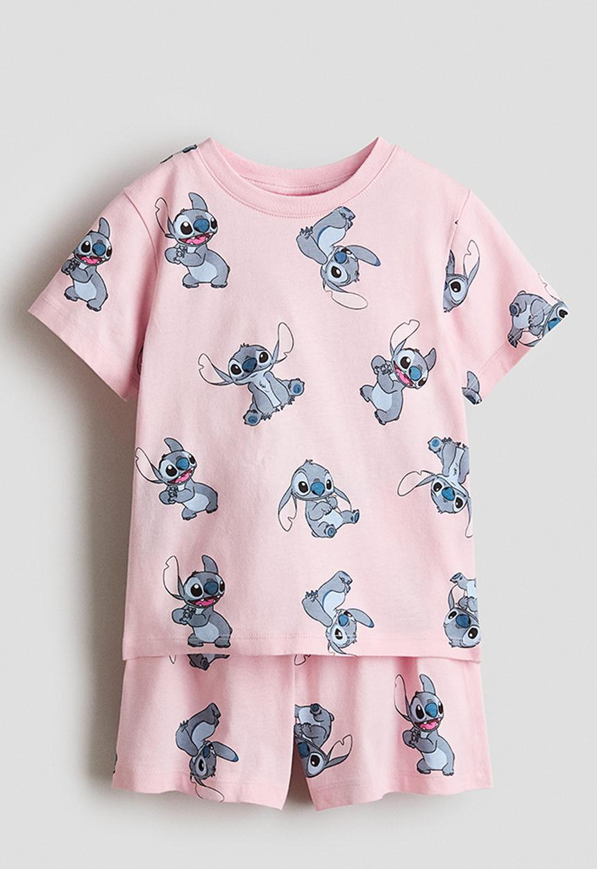 H&M - Printed pyjamas - light pink/lilo & stitch