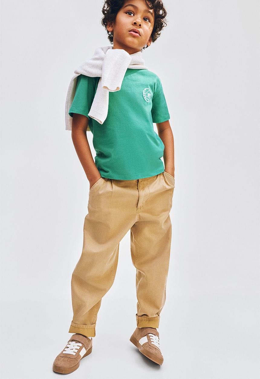 H&M - Printed t-shirt - green/basketball