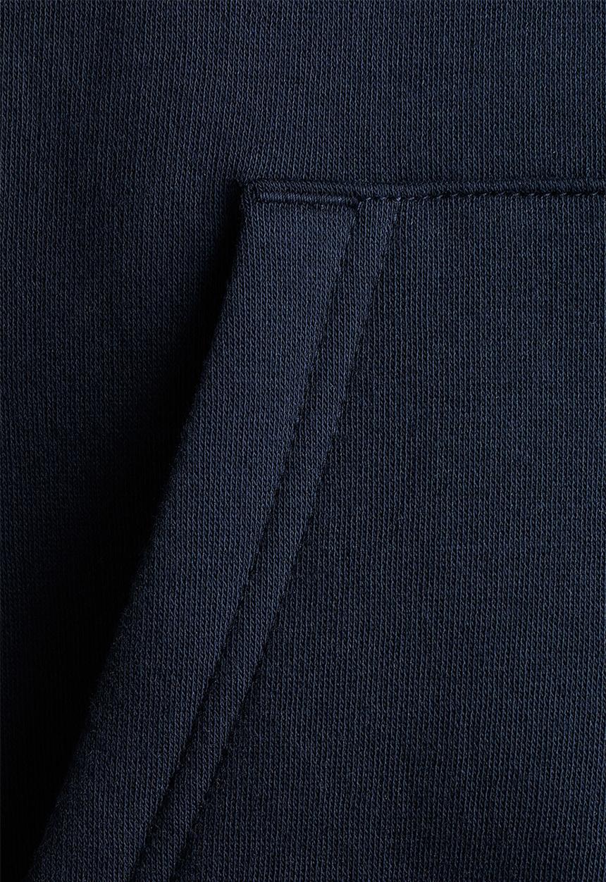 H&M - Brushed-inside zip-through hoodie - navy blue