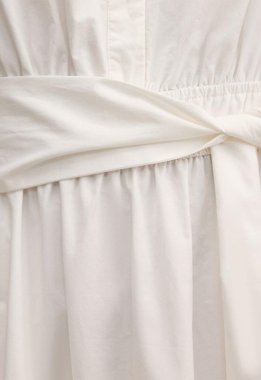 Forever New - Matilda embroidered tie midi dress in porcelain