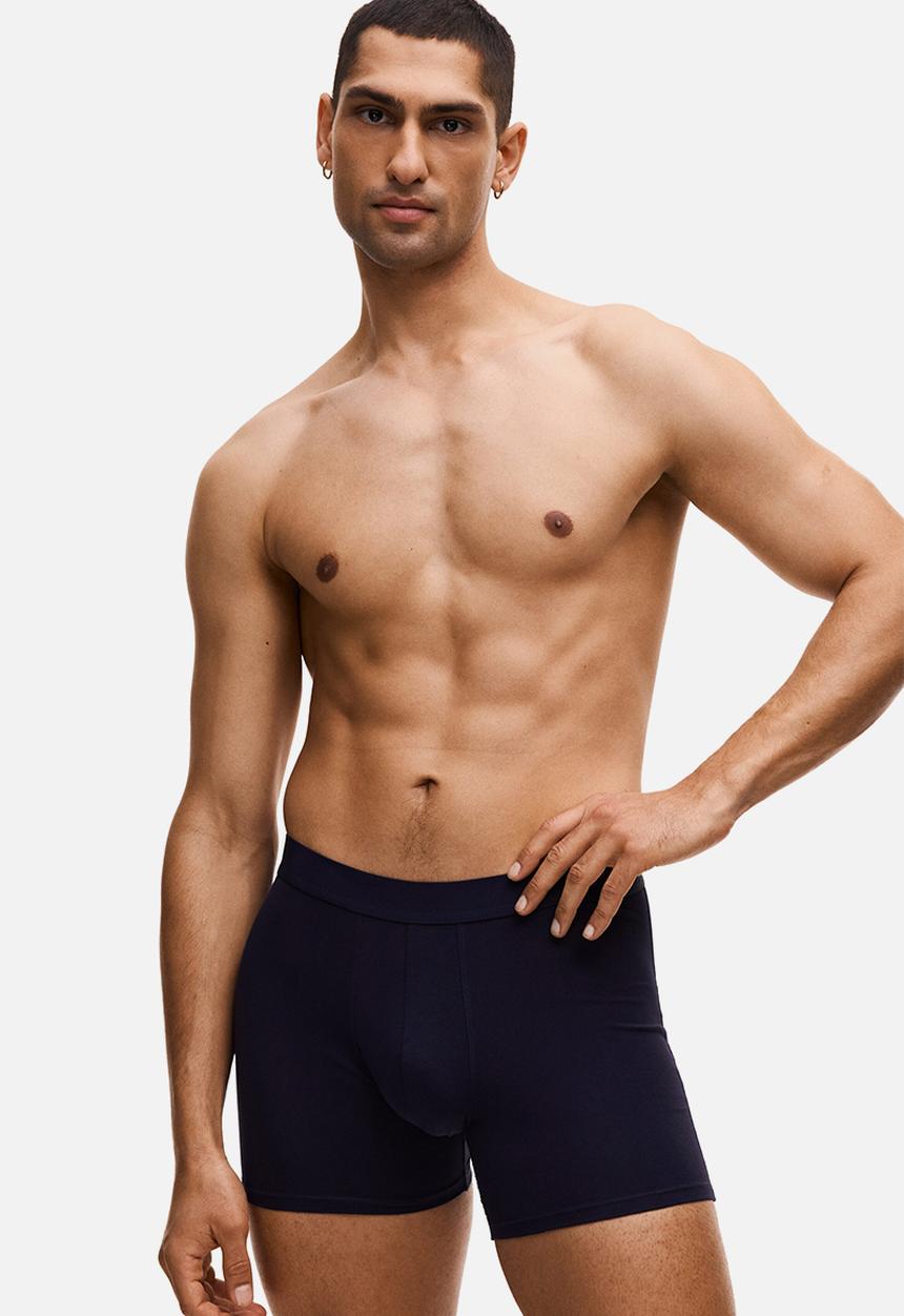 H&M - 3-pack mid trunks with lycra? - light blue/navy blue