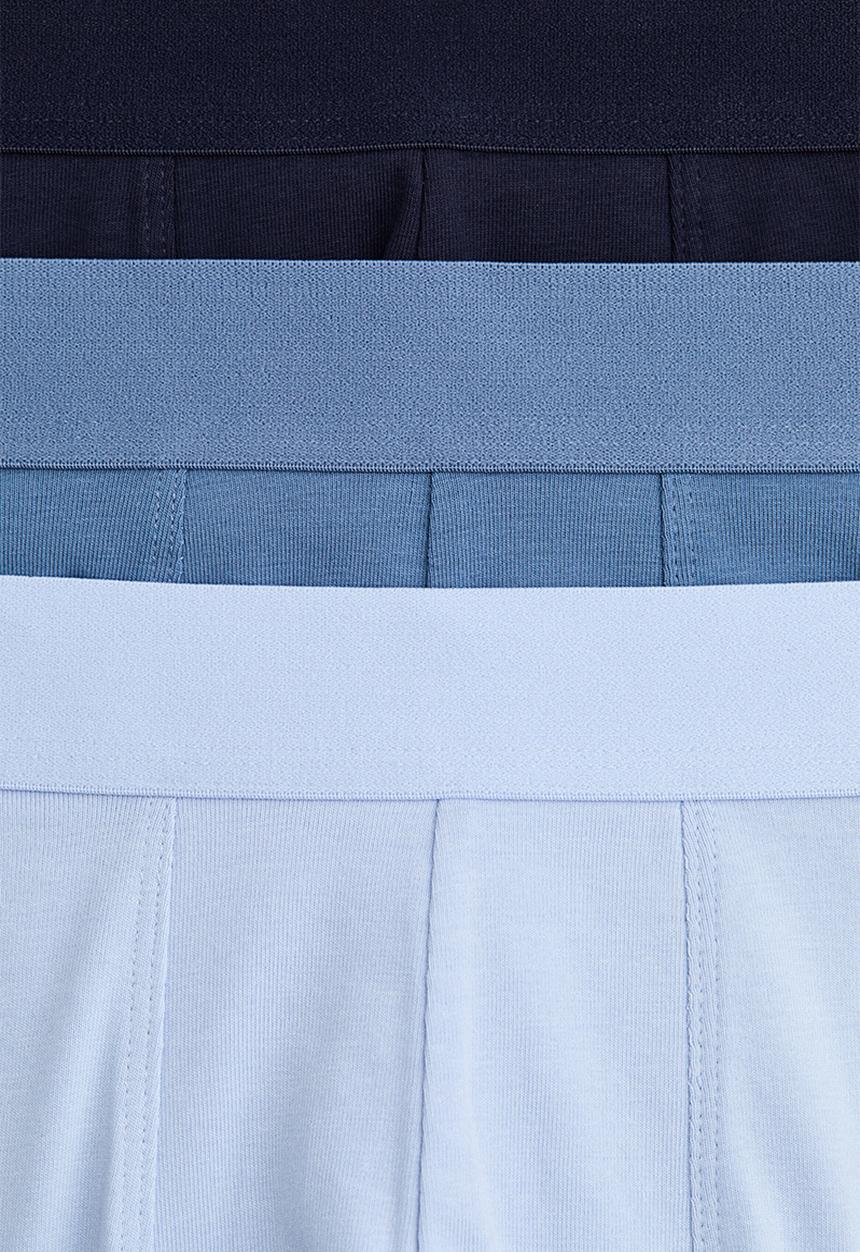H&M - 3-pack mid trunks with lycra? - light blue/navy blue