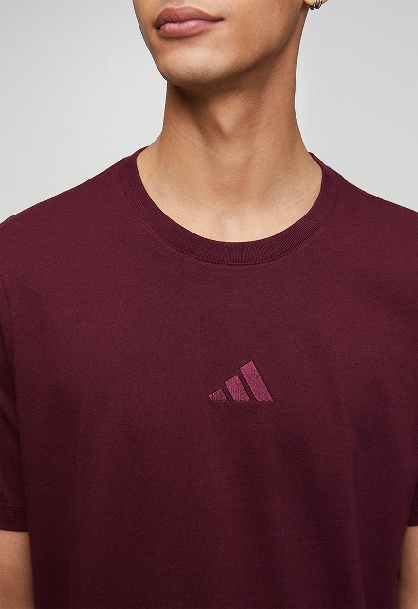 adidas Performance - Small Logo SJ Tee  - maroon/tonal