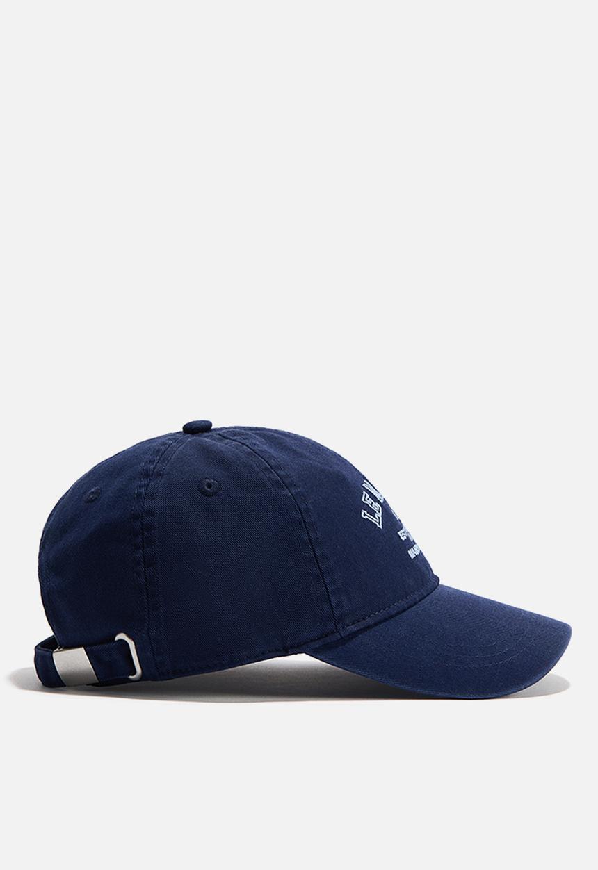 H&M - Embroidered-motif twill cap - navy blue/le marais
