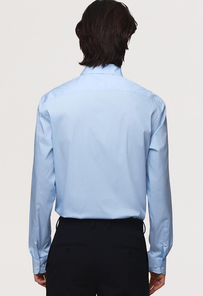 H&M - Slim fit stretch shirt - light blue