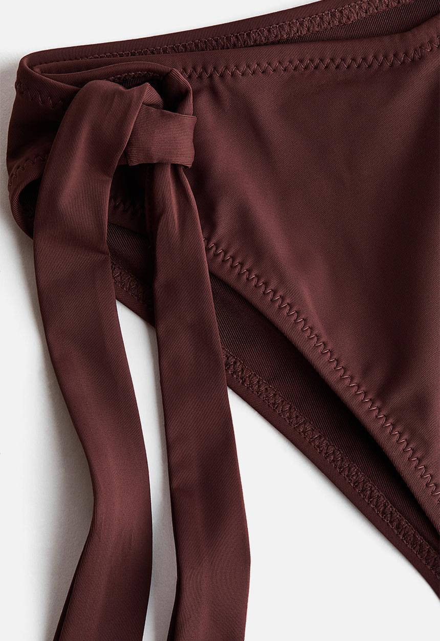 H&M - Tie tanga bikini bottoms - dark brown