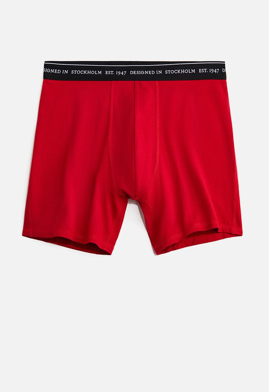H&M - 3-pack coolmax? mid trunks - red/white/navy blue