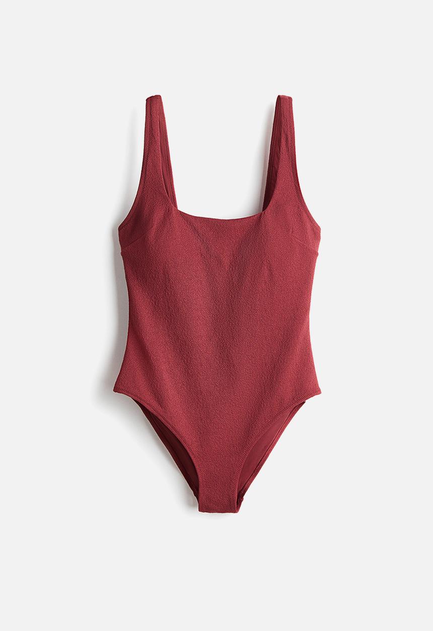 H&M - Padded-cup swimsuit - dark red