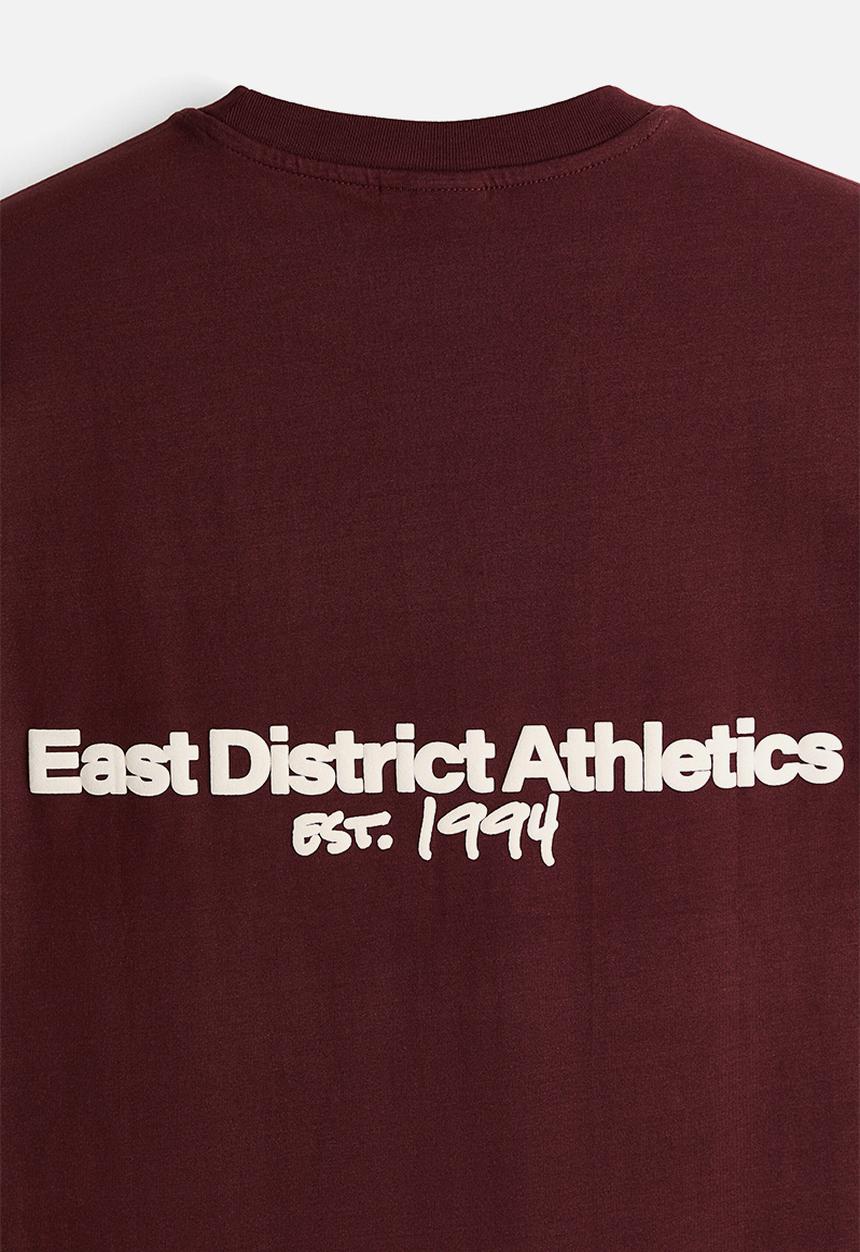 H&M - Loose fit printed t-shirt - burgundy/athletics