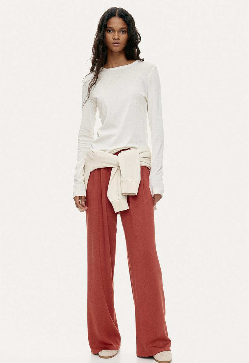 H&M - Wide pull-on trousers - red