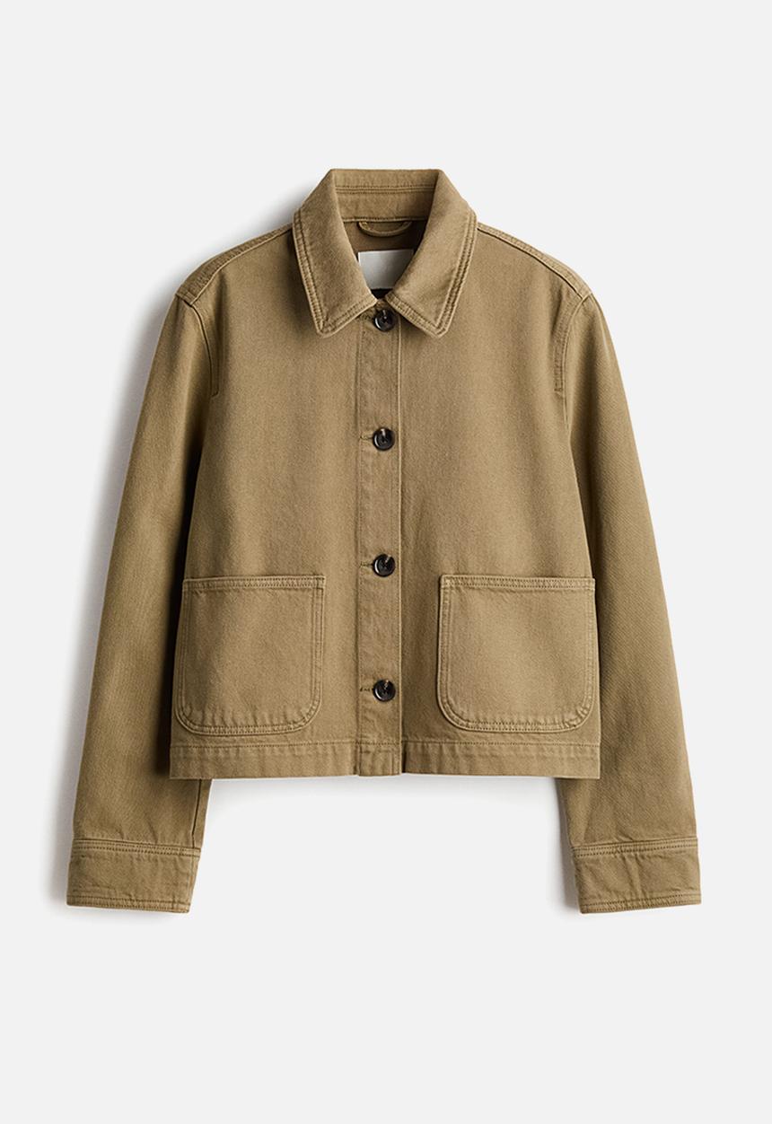 H&M - Cotton twill shacket - khaki green