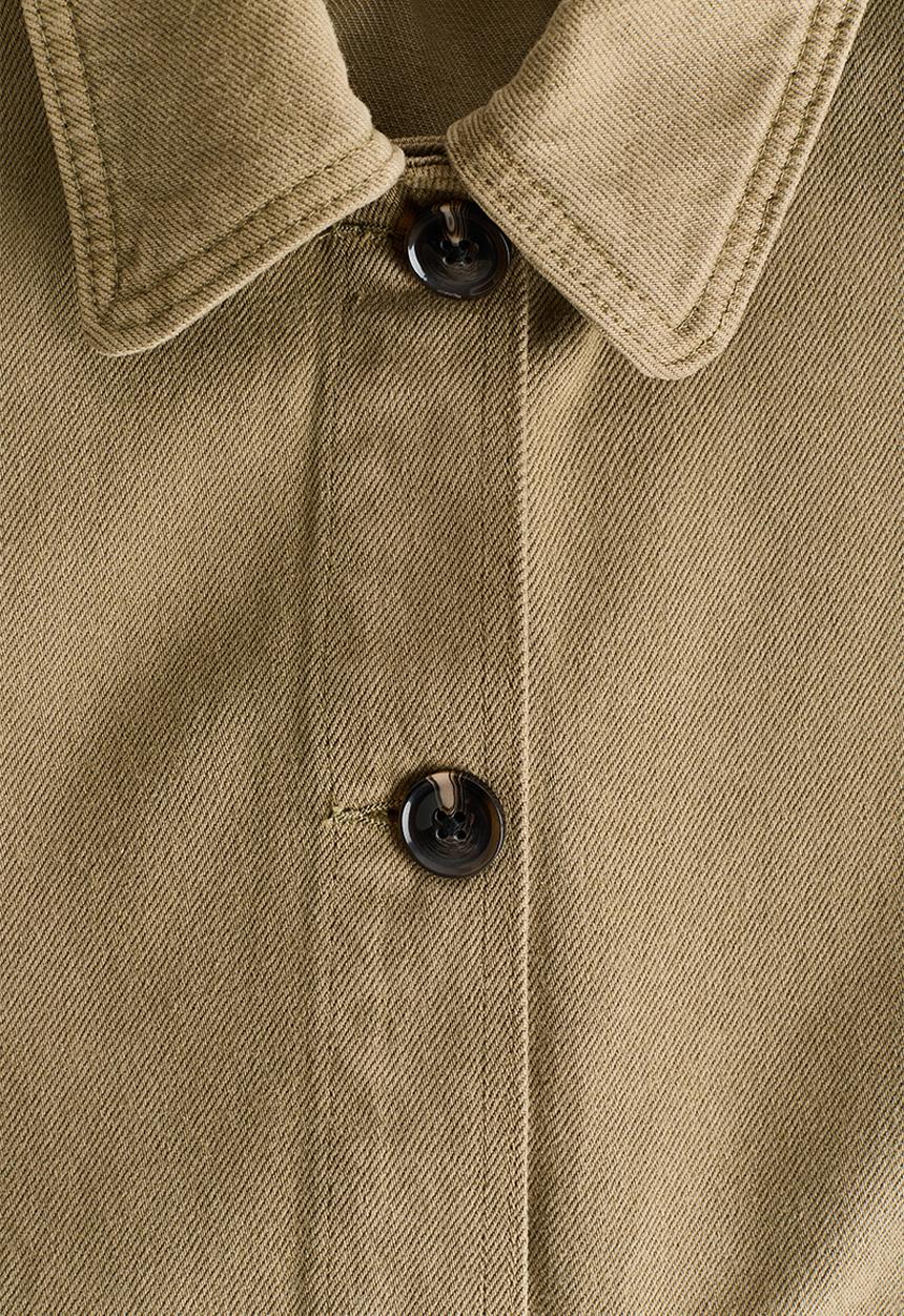H&M - Cotton twill shacket - khaki green