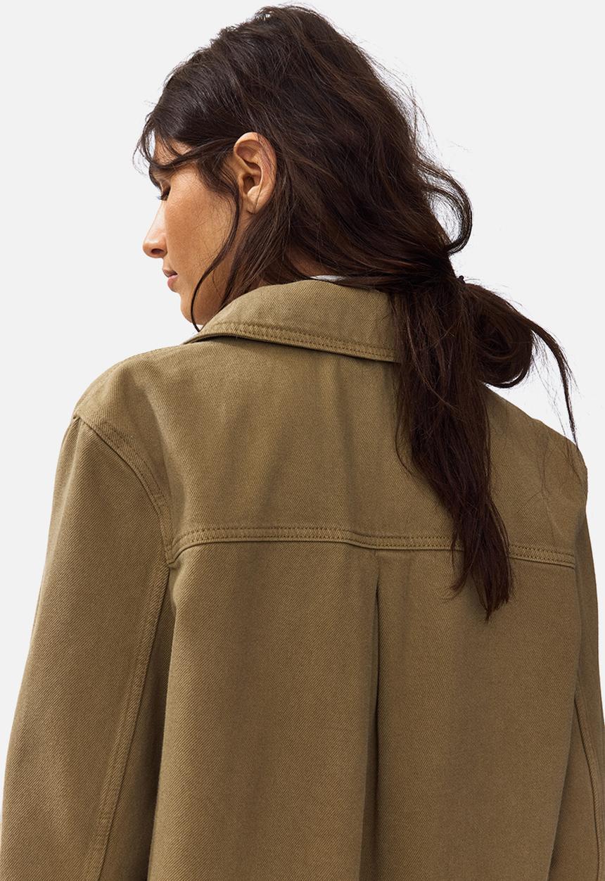 H&M - Cotton twill shacket - khaki green