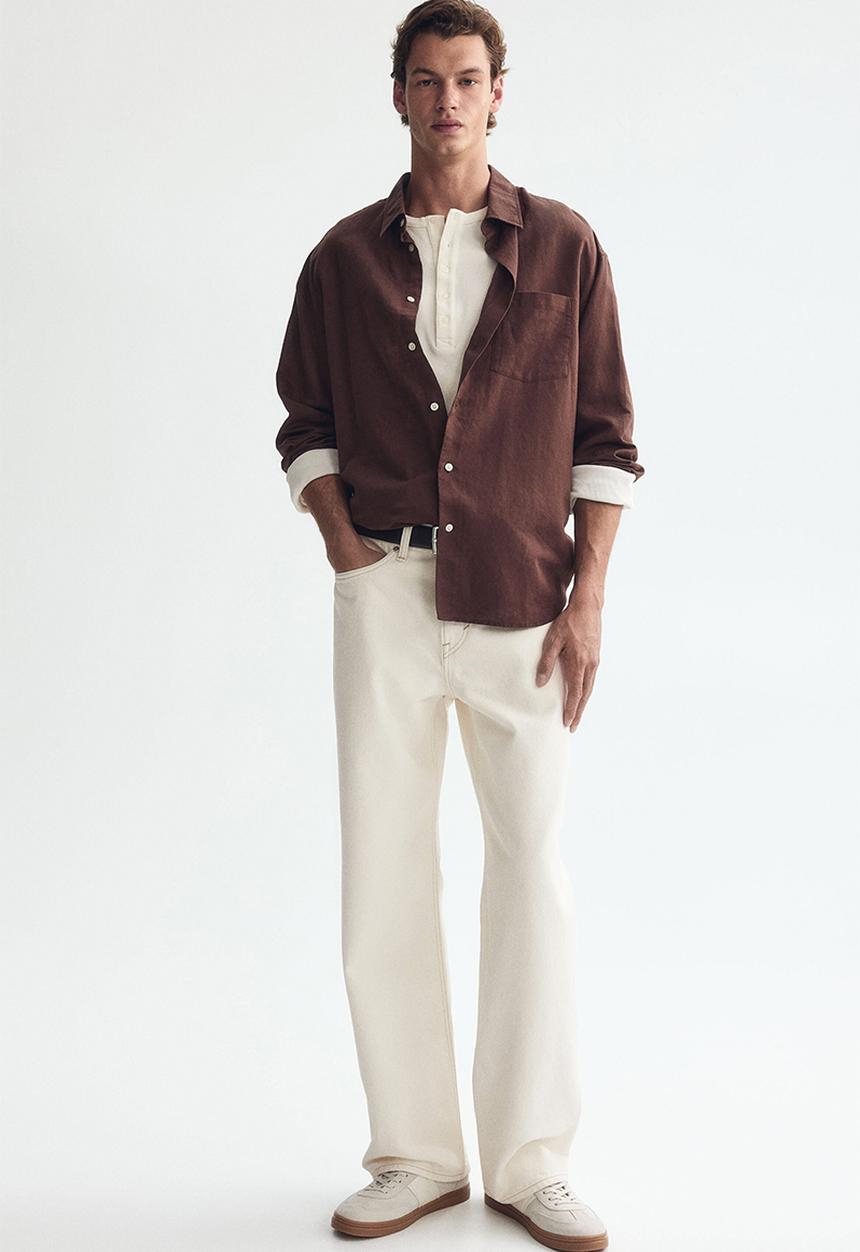 H&M - Relaxed jeans - cream
