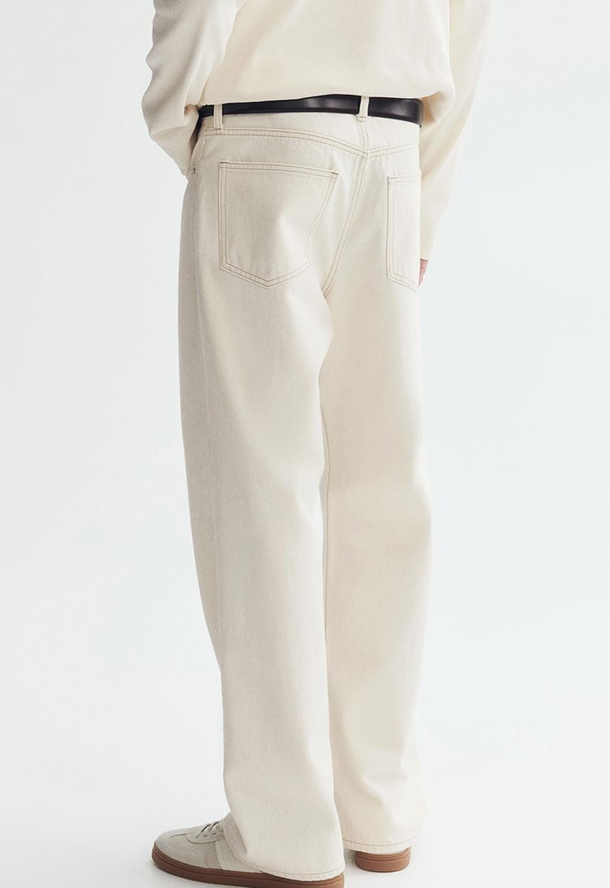 H&M - Relaxed jeans - cream