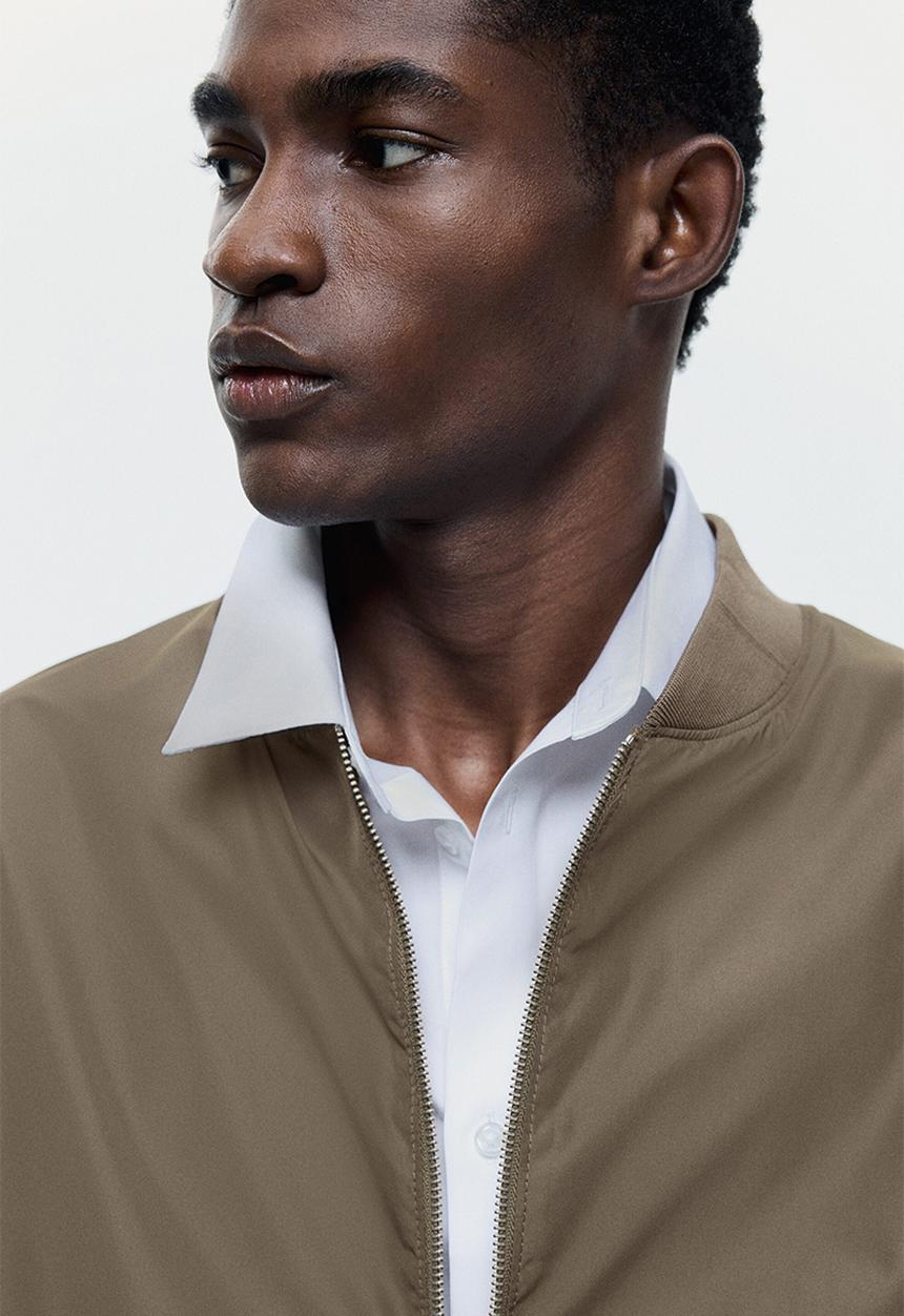 H&M - Lightweight bomber jacket - dark beige