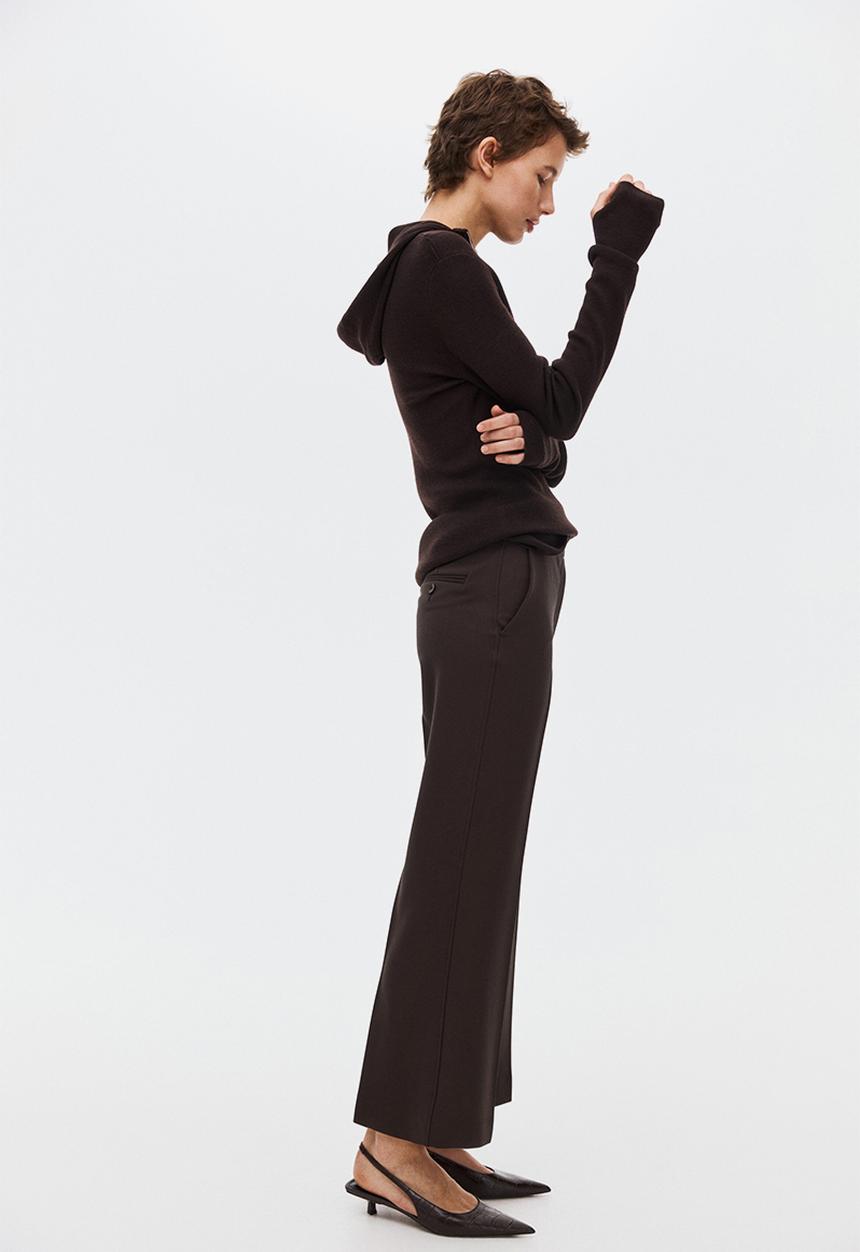 H&M - Bootcut ankle-length trousers - dark brown