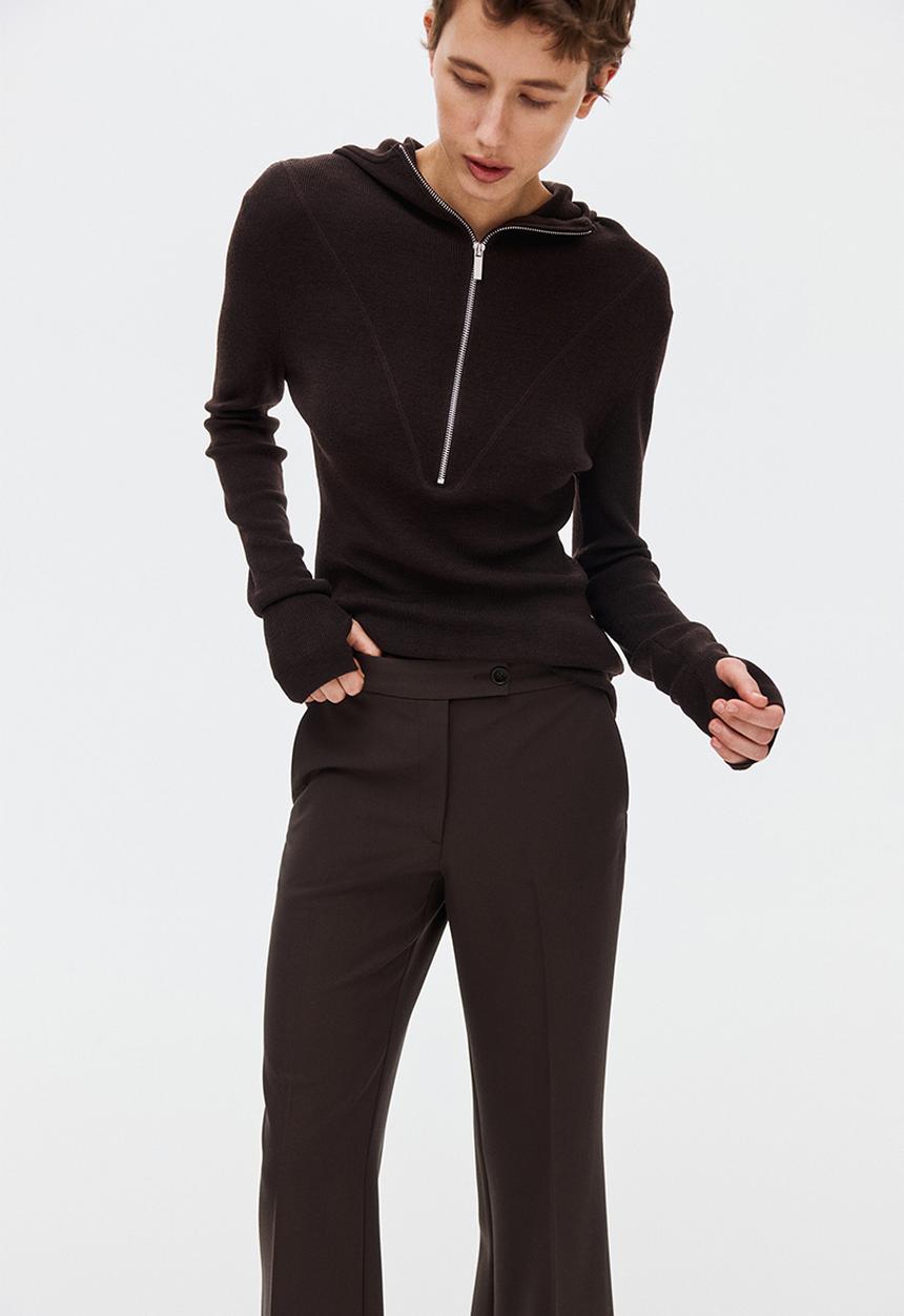 H&M - Bootcut ankle-length trousers - dark brown