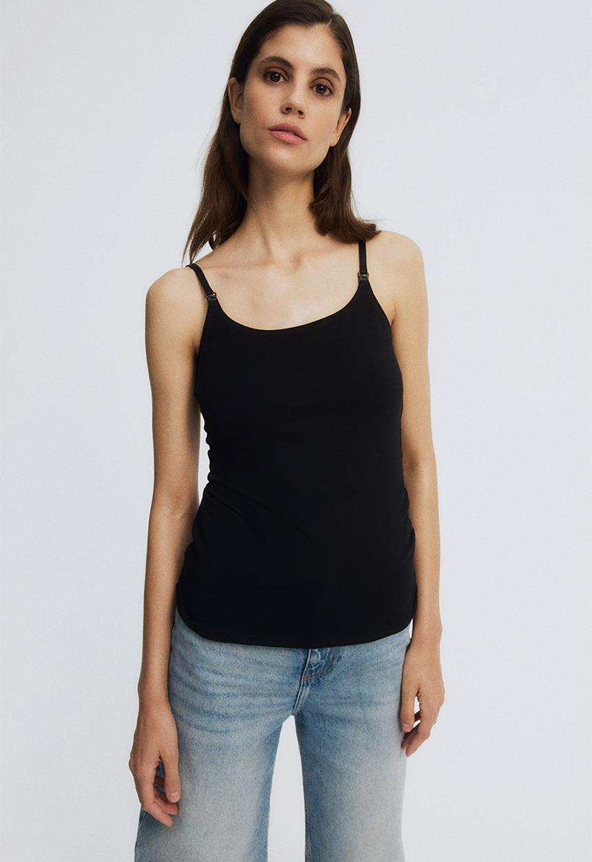 H&M - Mama nursing strappy top - black