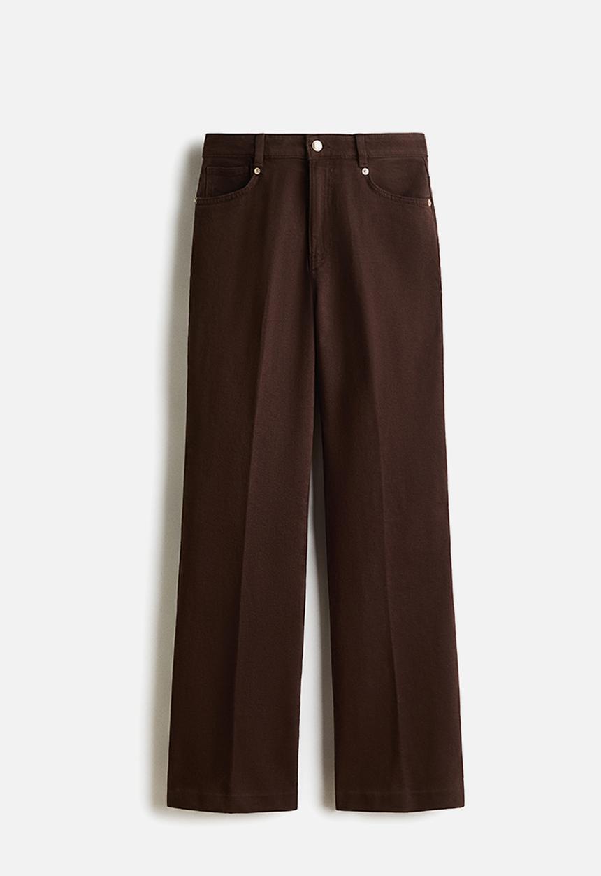 H&M - Bootcut twill trousers - dark brown