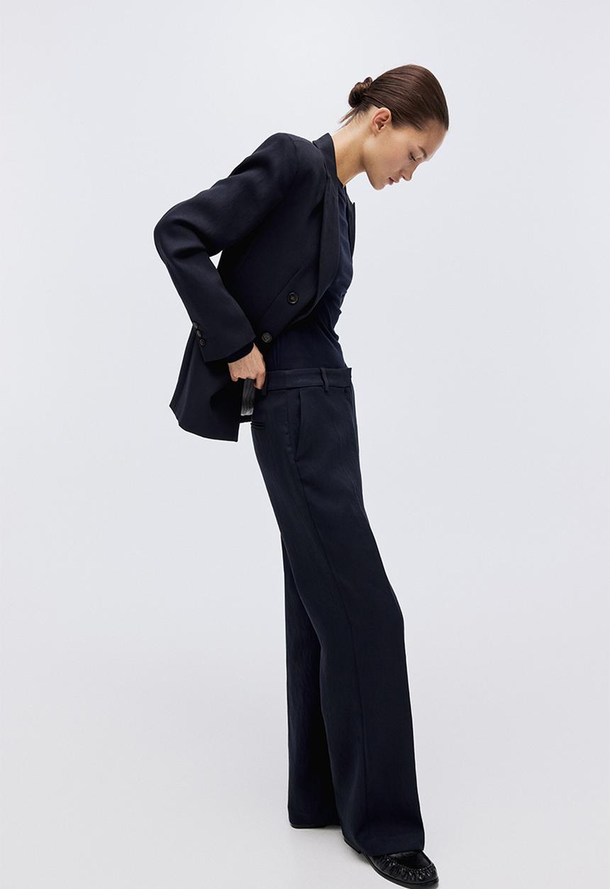 H&M - Tailored trousers - navy blue