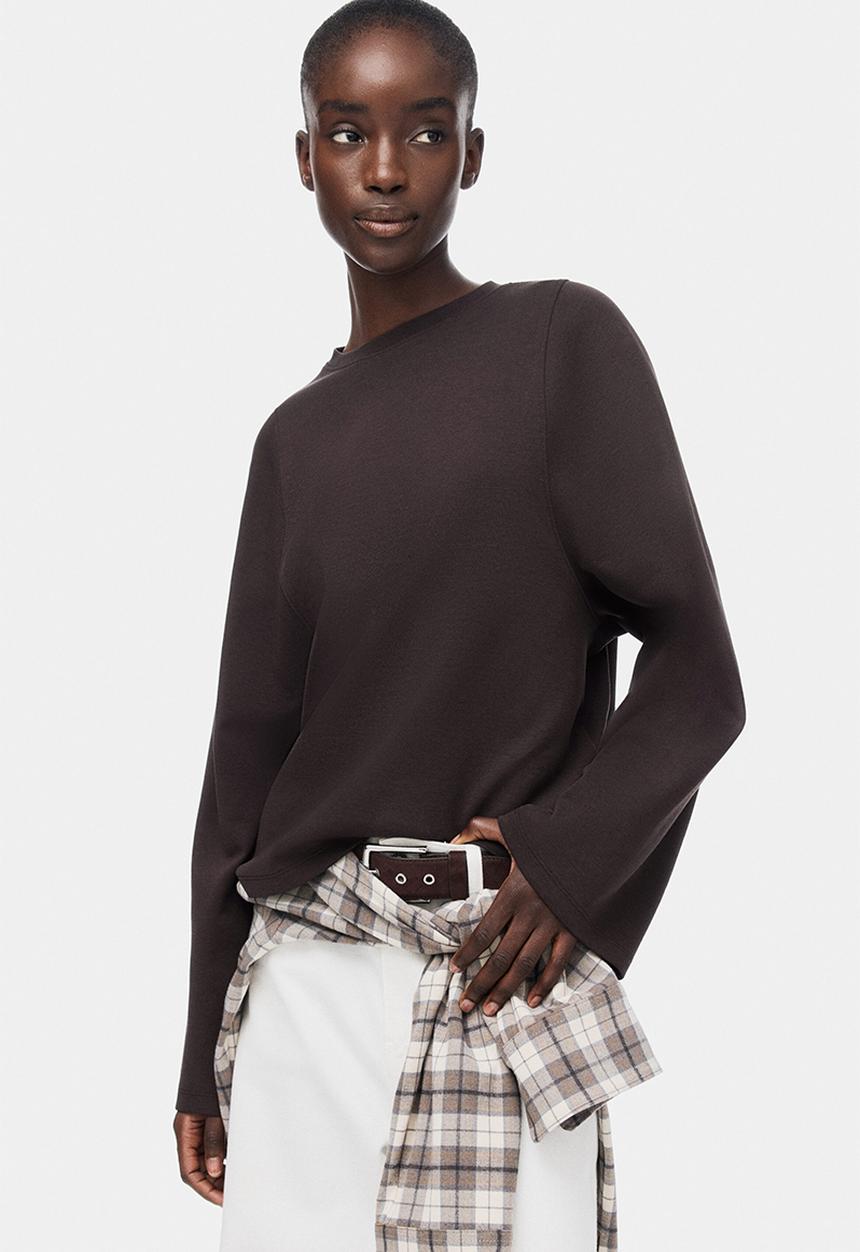 H&M - Oversized interlock top - dark brown