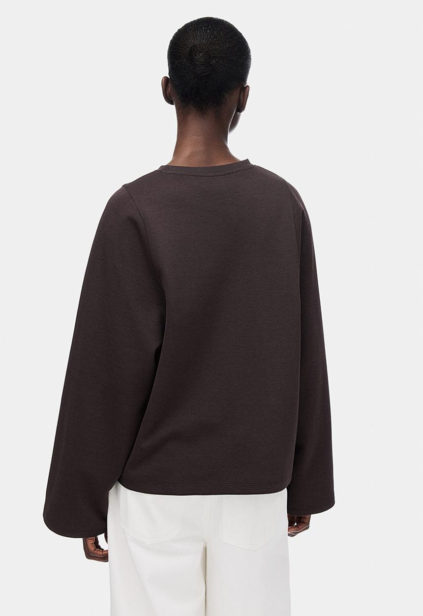 H&M - Oversized interlock top - dark brown