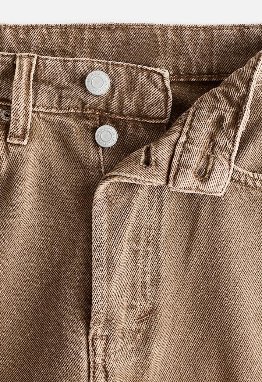 H&M - Straight high waist ankle jeans - beige