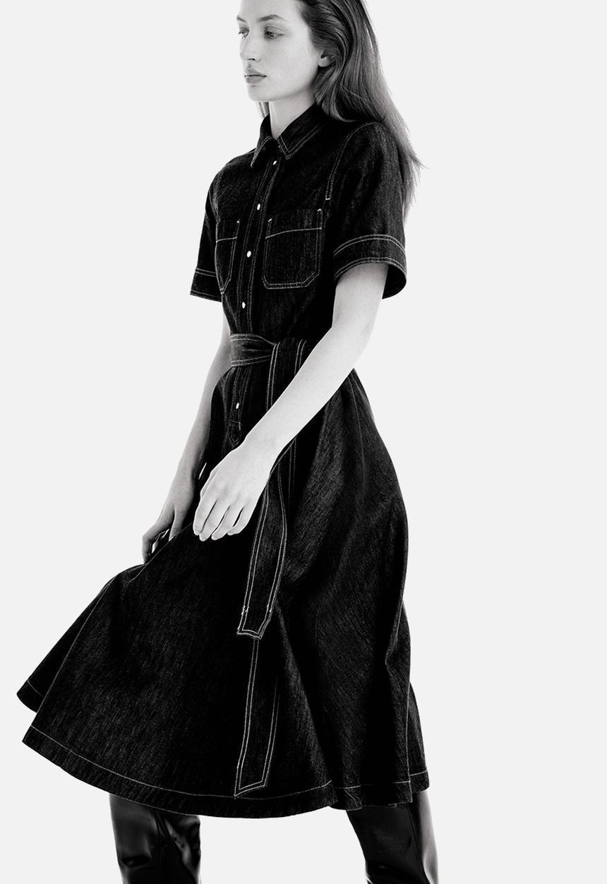 H&M - Denim shirt dress - dark denim blue