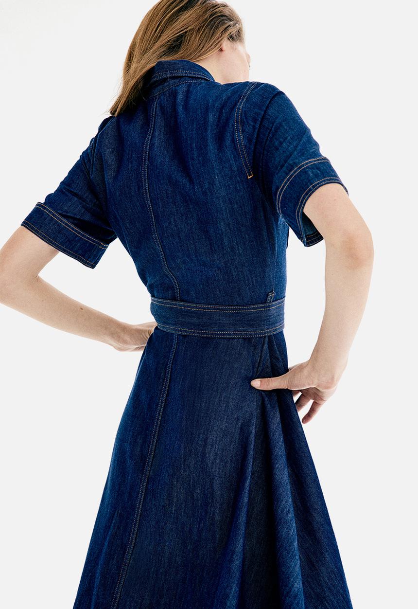 H&M - Denim shirt dress - dark denim blue